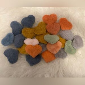 Fluffy heart clips